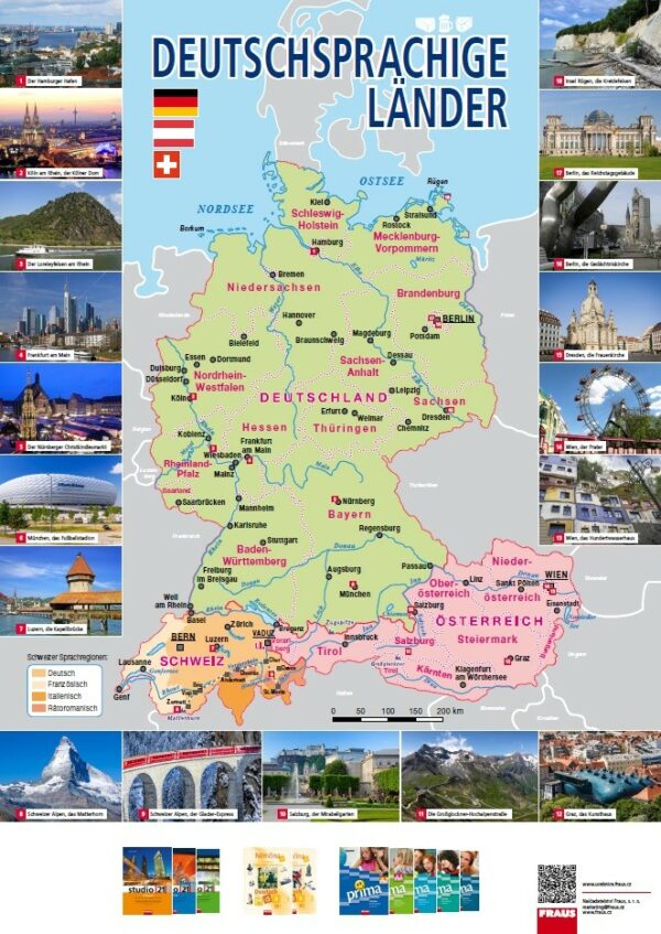 Mapa Deutschsprachige Länder