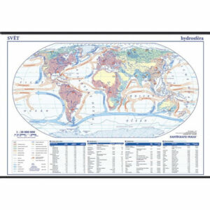 Svět – školní nástěnná mapa hydrosféra