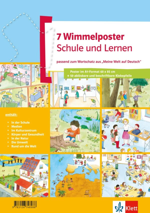 Wimmelposter-Set – Schule und Lernen